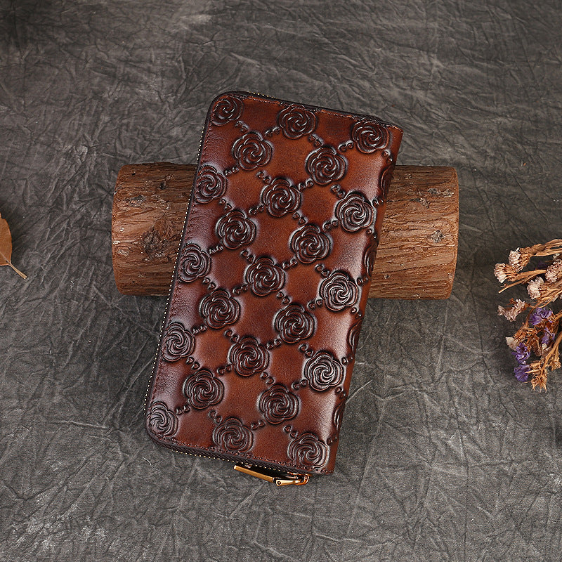 Leathario Genuine Leather Women's Wallet, Leather Small Wallet for Women, Women's Purse