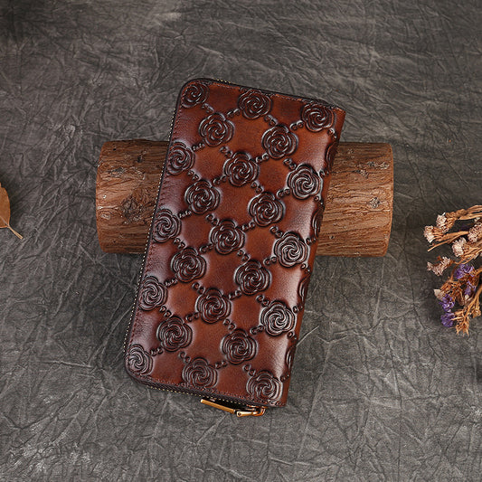 Leathario Genuine Leather Women's Wallet, Leather Small Wallet for Women, Women's Purse