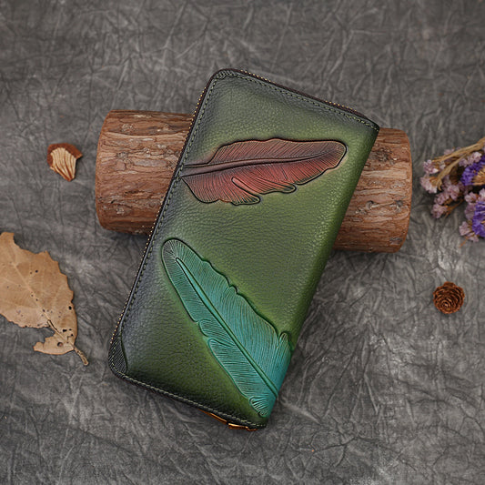 Leathario Genuine Leather Women's Wallet, Small Fashion Wallet for Women, Women's Purse