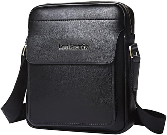 Leathario Men's Shoulder Bag Leather Small Messenger Bag for Men Crossbody Bags Handbag for Men Satchel Travel Bag