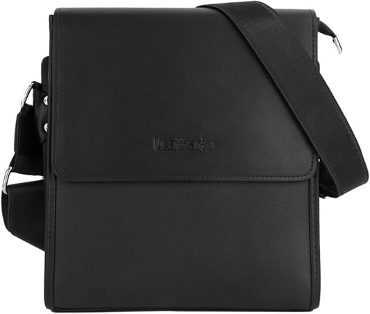 Leathario Men's Leather Shoulder Bag Crossbody Bag for Men Small Messenger for Business Satchel Travel